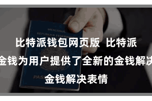 比特派钱包网页版  比特派链上金钱为用户提供了全新的金钱解决表情